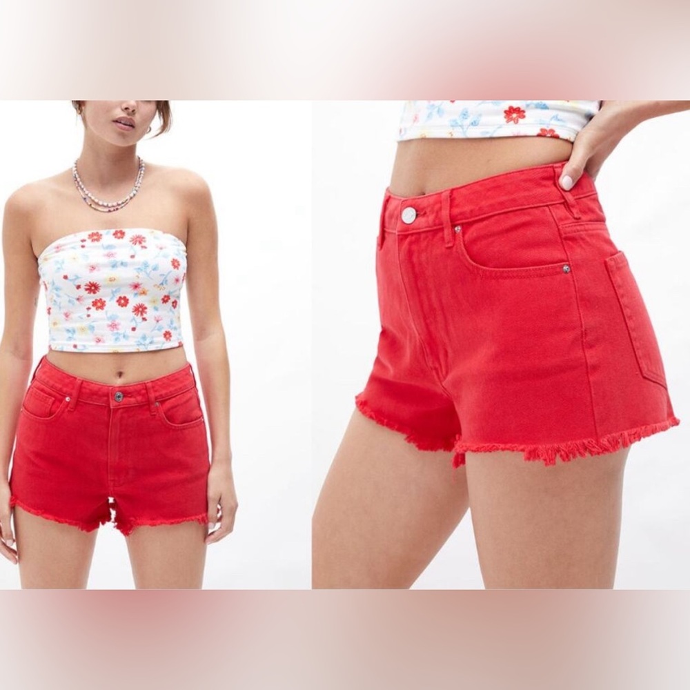 Pacsun Festival Shorts in Red